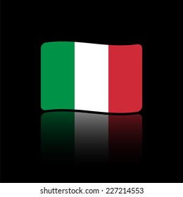 Flag Italy. Flat style. Made in vector
