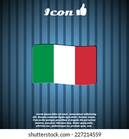 Flag Italy. Flat style. Made in vector