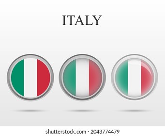 Flag of Italy in the form of a circle