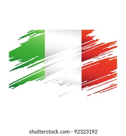 Flag of Italy in the form of an icon for a web of pages