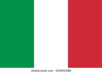 Flag of Italy. Green, white and red Italian national colors