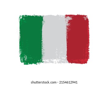 Flag of Italy in grunge style.