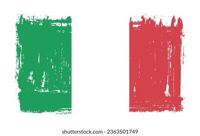 Flag of Italy in grunge style.
