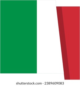 Flag of Italy icon illustration