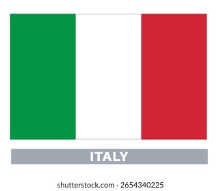 Flag of italy. Flag icon. Standard colors. Standard size. Rectangular flag