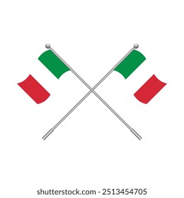 Flag of Italy isolated on white. Vector