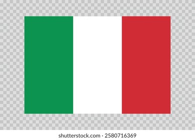 Flag of Italy. Italian national symbol in official colors. Template icon. Abstract vector background.