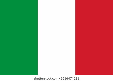 The Flag of Italy. Italian Republic (Italy) Europe Flag