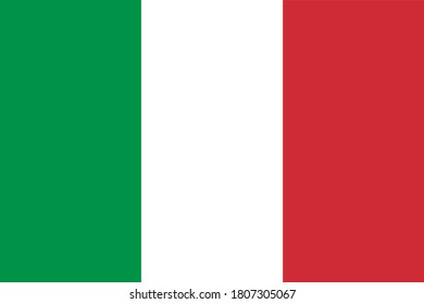 Flag of Italy. Official colors and proportion correctly. National Italy flag. Vector illustration. EPS10