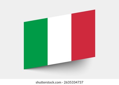 Flag of Italy. Italy flag official colors tilted icon digital vector illustration design.