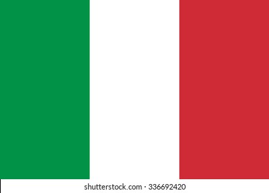 Flag of Italy. Official size. Vector. - Shutterstock ID 336692420