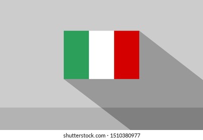 flag of italy on gray background