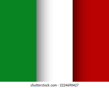 Flag of Italy. Paper cut vector background. Best for mobile apps, UI and web design. Editable vector illustration EPS 10.