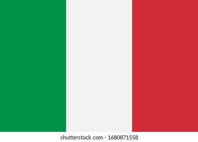 Flag of Italy. Republic of Italy official national flag. Flat icon. Texture map. Vector illustration