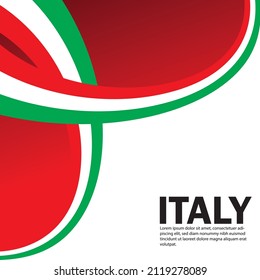 Flag of ITALY. ribbon. illustration. Premium Vector