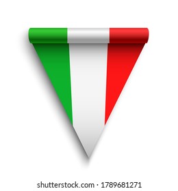 Flagge Italiens. Band. Vektorgrafik.