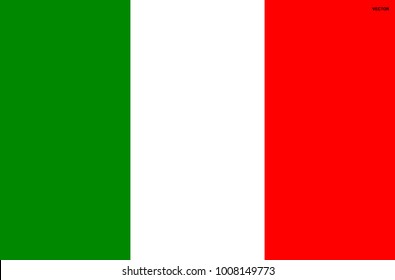 Flag of Italy. Symbol of Independence Day, souvenir soccer game, button language, icon.