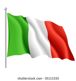 Bandera de Italia. Vector.