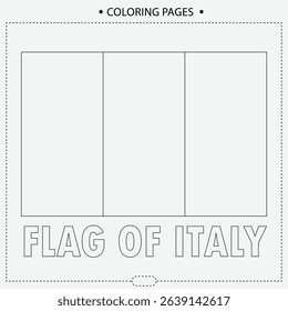 Flag Of Italy Vector Design , Coloring Pages for Kids
