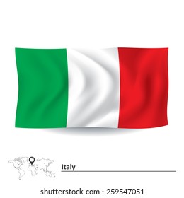 Flag of Italy - vector illustration