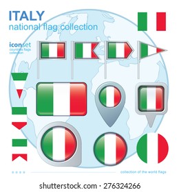 Flag of italy, vector illustration