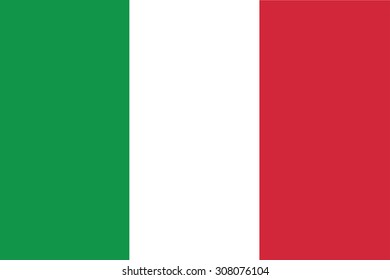 Flag of Italy. Vector illustration.