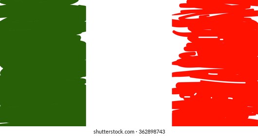 Flag of Italy, vector illustration