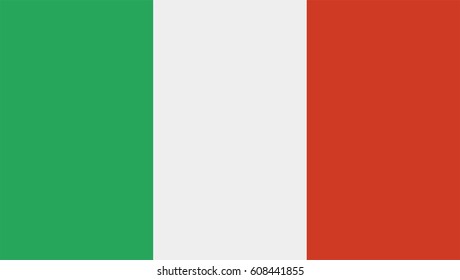 Flag of Italy. Vector Illustration.
