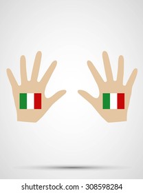 flag of Italy, vector illustration, graphic design, flag Italy, hand creative concept