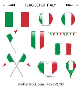 flag of ITALY vector set