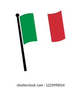 Flag of Italy , Italy flag waving