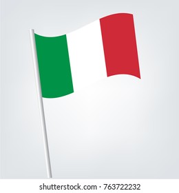 Flag of Italy , Italy flag waving isolated vector illustration