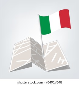 
Flag of Italy , Italy flag waving isolated vector illustration,check in