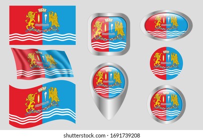 The Flag of Ivanovo, Russia