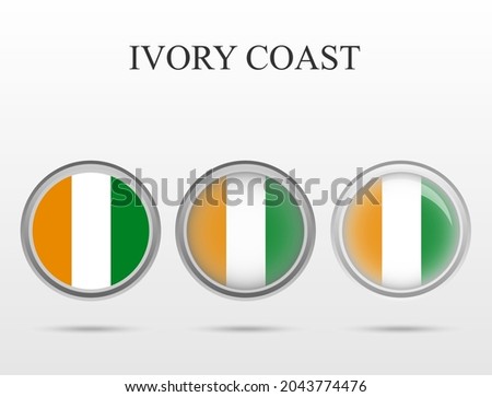 Flag of Ivory Coast in the form of a circle