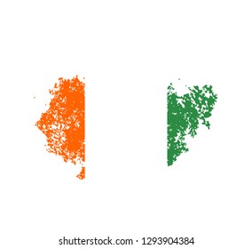 Flag Ivory Coast of the old state