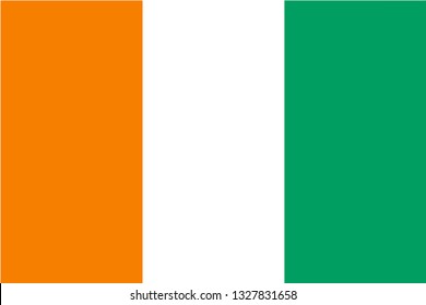 Flag of Ivory Coast Quality colour and line vector