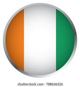 Flag of Ivory Coast (Round icon)
