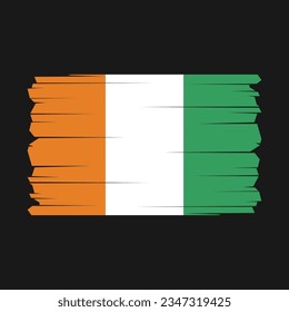 Flag of Ivory Coast with Transparent Background