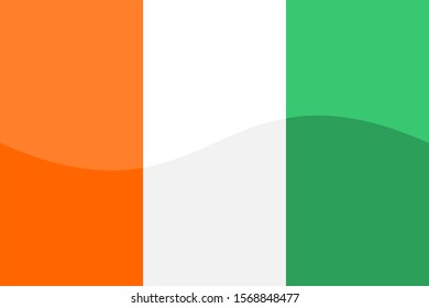 flag of ivory coast. vector illustration