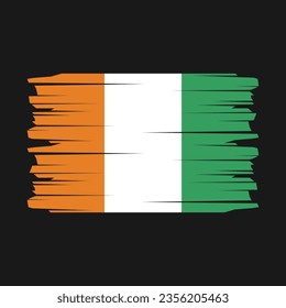 Flag of Ivory Coast vector illustration