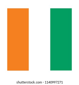 Flag of Ivory Coast,Ivory Coast flag Vector Square Icon - Illustration, Flag of Ivory Coast. Abstract concept, icon, square, button. Raster illustration on white background.