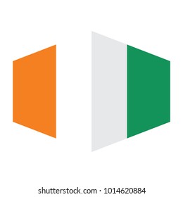 flag of Ivory Coast,vector illustration of Ivory Coast flag, official colors and proportion correctly. National Flag of Ivory Coast, A Flag Illustration within a Sign of the country of Ivory Coast.