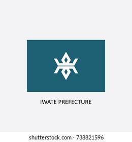 Flag of Iwate Prefecture  - Japan Vector Illustration