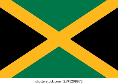 Flag of Jamaica, 3:2 Format, Jamaica Flag	
