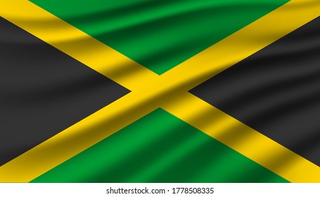 Plantilla de fondo de la bandera de Jamaica.