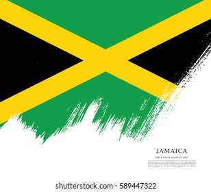 Bandeira de Jamaica, plano de fundo do traçado do pincel