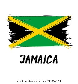 Flag Of Jamaica - Grunge