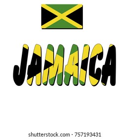 Flag of Jamaica and name of the state of the flag