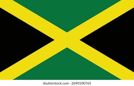Flag of Jamaica Printable EPS